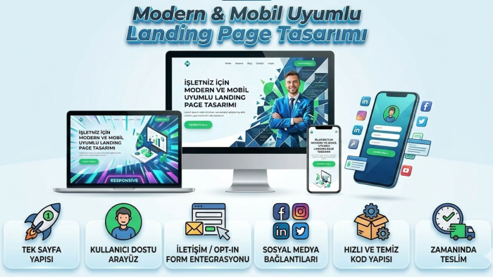 mobil uyumlu landing sayfaları oluşturuyorum