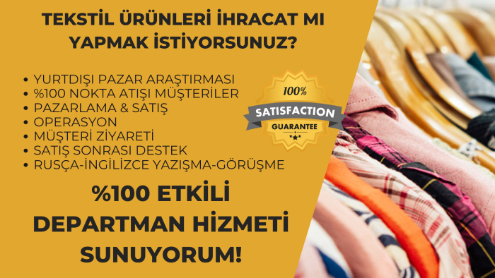 tekstil ürünleri ihracatı konusunda danışmanlık verebilirim
