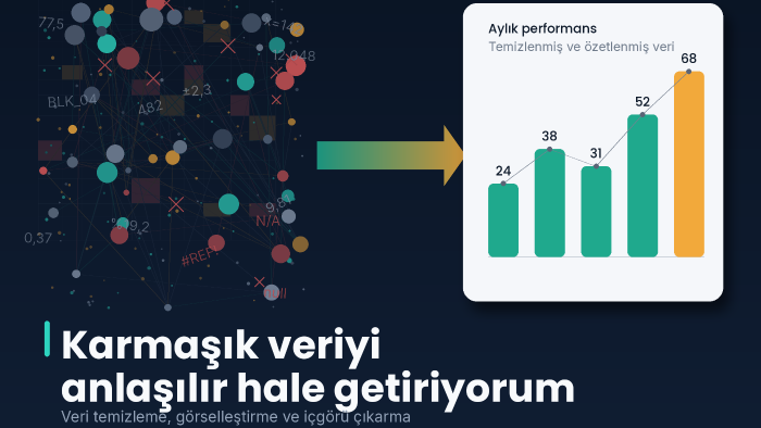 karmaşık verileri profosyonel bir basitliğe çevirebilirim