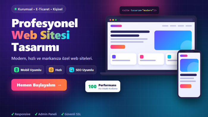 markanız için modern web sitesi tasarlayabilirim