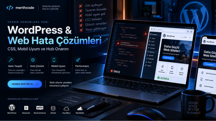 web sitenizdeki hataları en hızlı şekilde giderebilirim