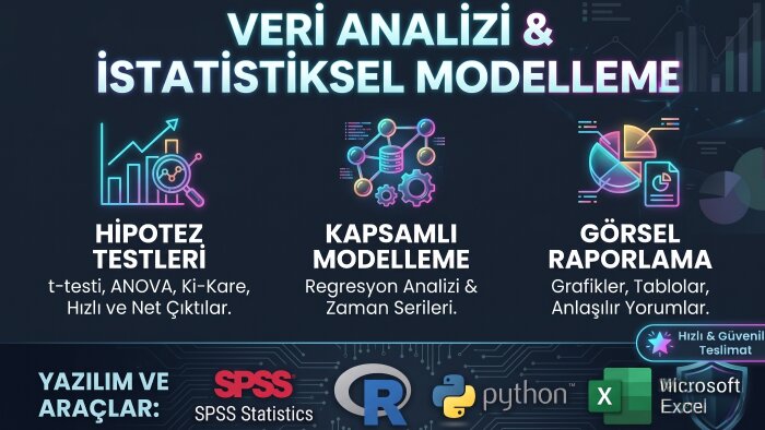 SPSS, R veya Python ile veri setlerinizi modelleyebilirim