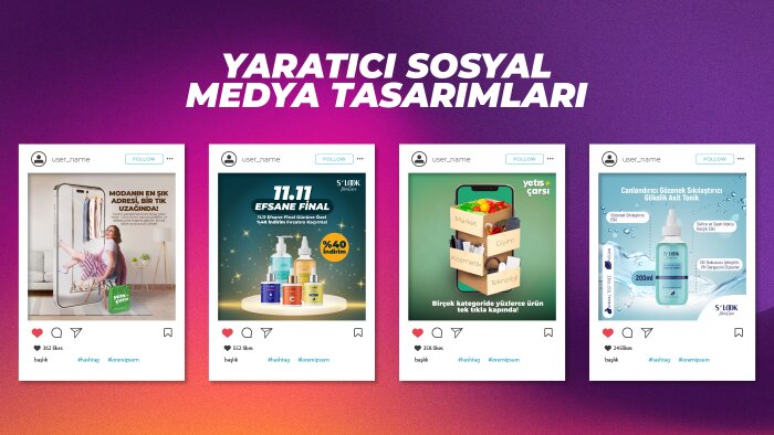 sosyal medyanızı öne çıkaracak tasarımlar yaparım