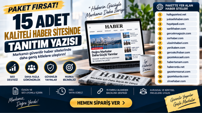 15 haber sitesinden tanıtım yazısı ve backlink sağlarım