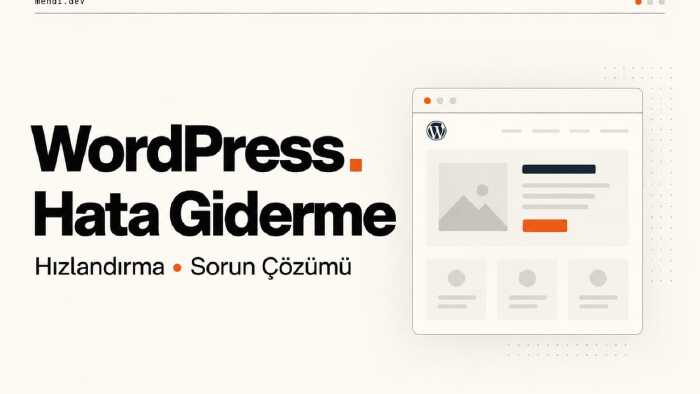 WordPress hatalarını giderir ve sitenizi hızlandırırım