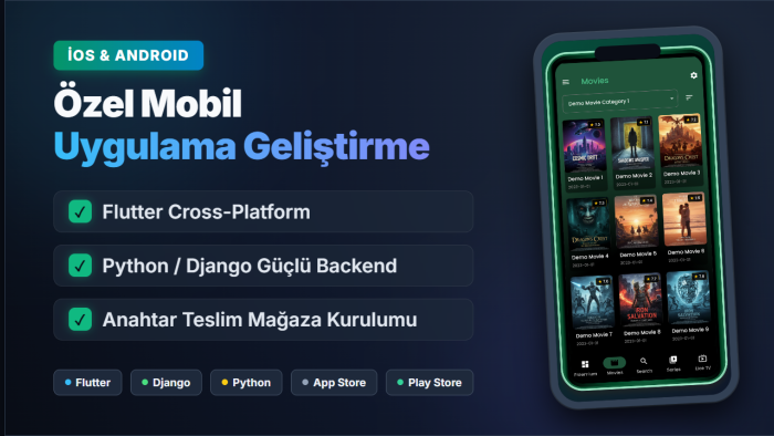 Flutter ile iOS ve Android mobil uygulama geliştiririm