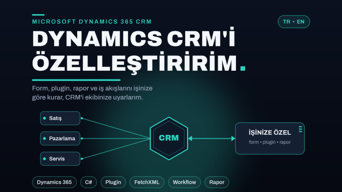 Dynamics CRM'i işinize göre özelleştiririm