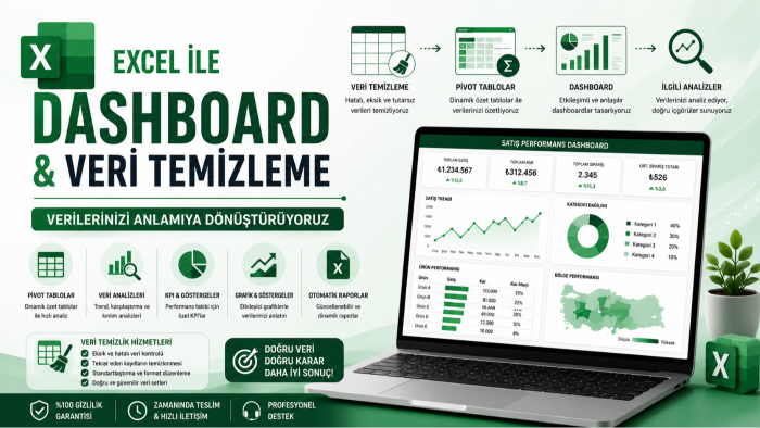 Excel'de etkili ve kullanışlı gösterge paneli hazırlarım