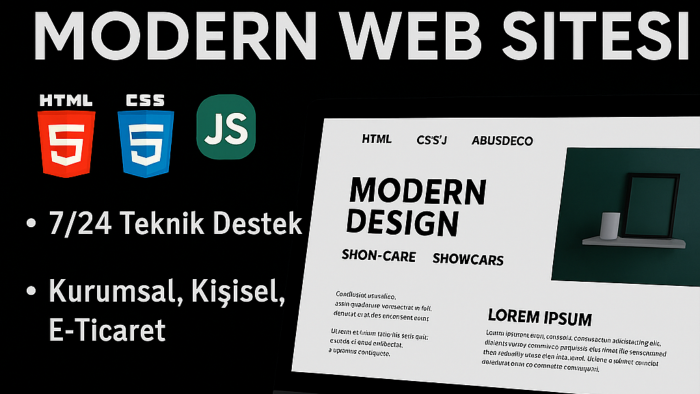 profesyonel modern bir web sitesi yazarım
