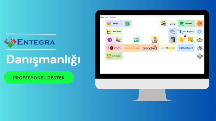 Entegra entegrasyon sisteminde bütün işlemleri yapabilirim