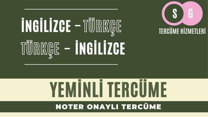 İngilizce yeminli tercüme hizmeti veriyorum