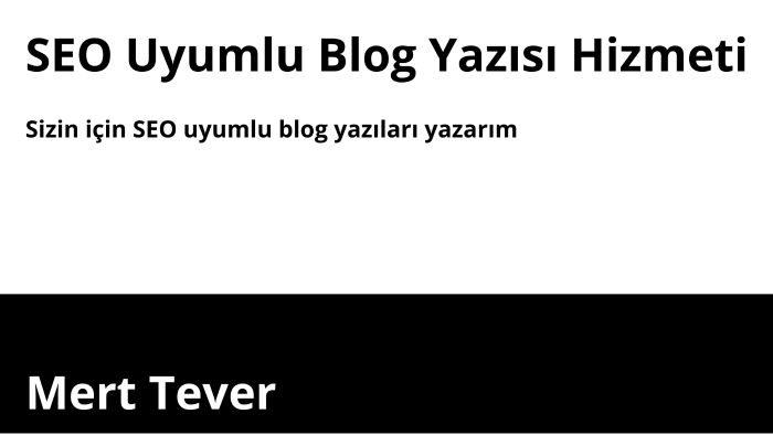 özgün ve SEO uyumlu içerikler hazırlarım