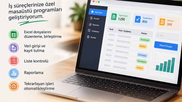 işlerinizi kolaylaştıran programlar geliştiriyorum