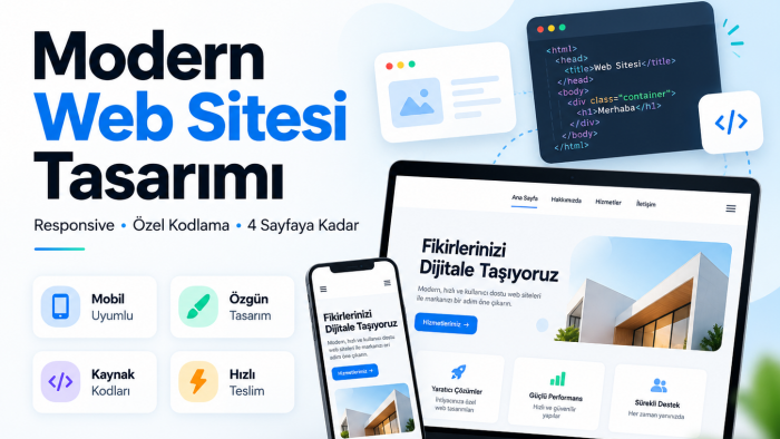 modern ve responsive web sitesi tasarlarım