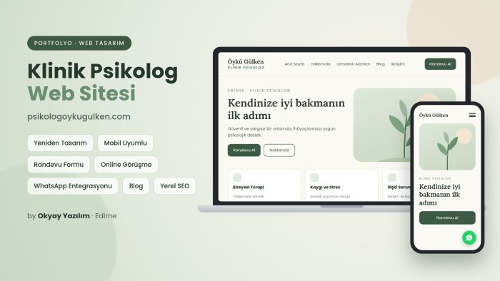 psikologlar için web sitesi yaparım