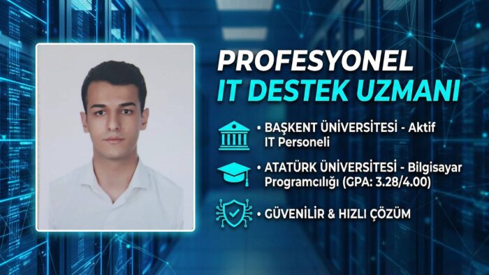 profesyonel IT desteği ve teknik çözümler sunarım