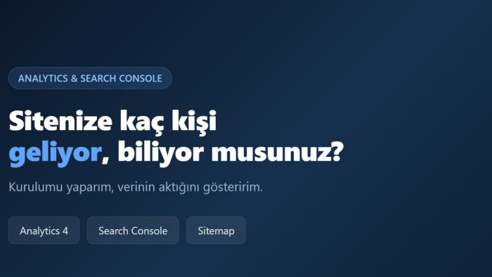 sitenize Google Analytics ve Search Console kurarım