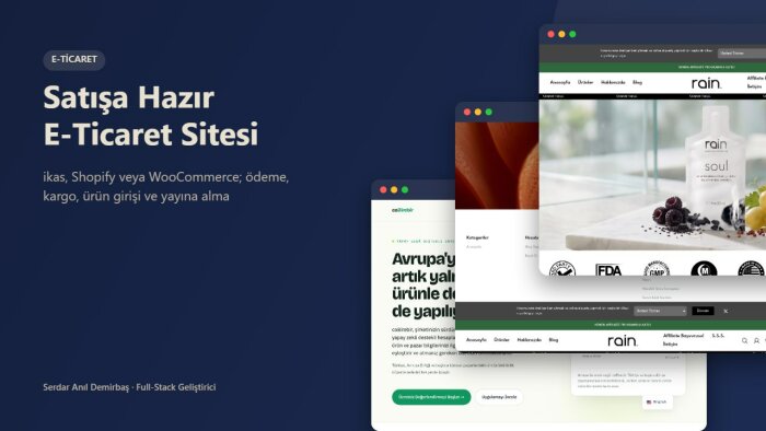 satışa hazır e-ticaret sitenizi kurarım