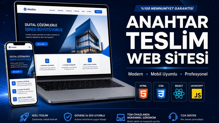 ihtiyacınıza özel modern ve dinamik web siteleri kodlarım