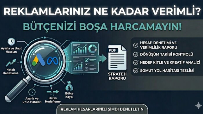 reklam hesaplarınızın performans analizini yaparım