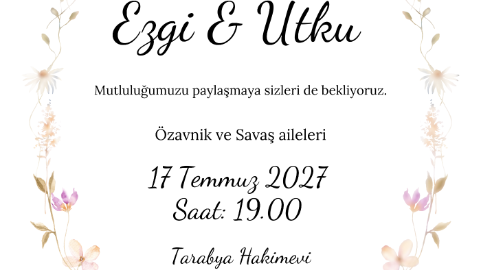  tüm özel günleriniz için davetiye tasarımı yaparım