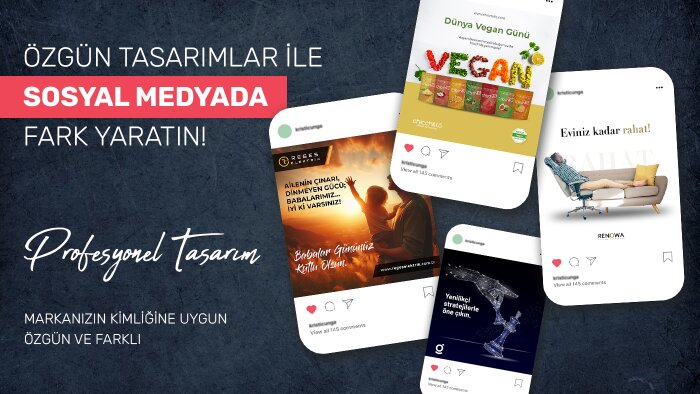 sosyal medyan için post hazırlarım