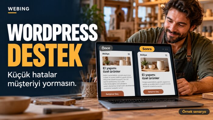 wordpress sitenizdeki görünüm ve içerik hatalarını gideririm