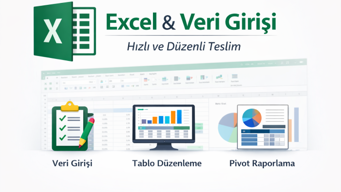Excel tablolarınızı düzenler ve raporlar hazırlarım