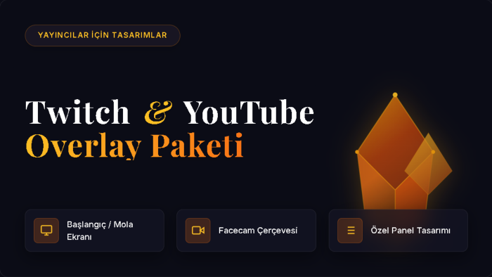 kanalınız için özel overlay ve ekran paketi tasarlayabilirim