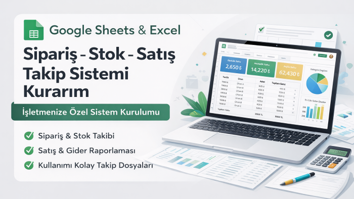 Excel ile işletmenize özel sipariş takip sistemi kurarım