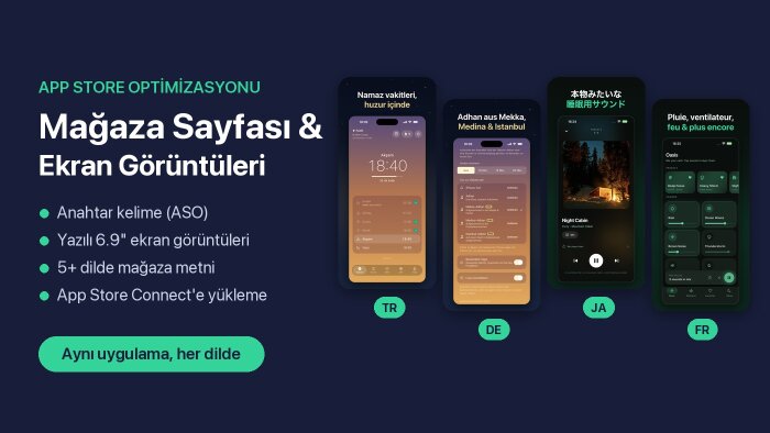 App Store sayfanızı ASO ile çok dilli hazırlarım
