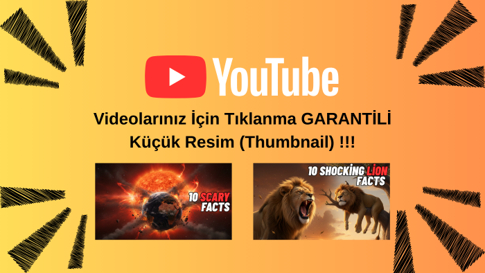 dikkat çeken ve tıklama getiren thumbnail tasarımı yaparım