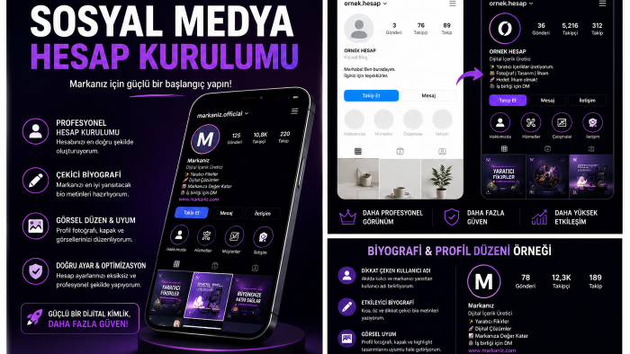  dikkat çeken sosyal medya hesapları tasarlayabilirim