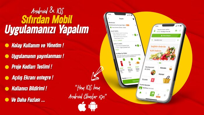 sizin için Android & iOS uygulama geliştiririm