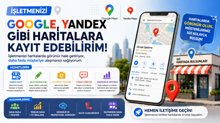 işletmenizi google, yandex gibi haritalara kayıt edebilirim