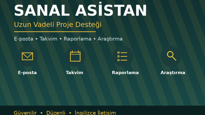 uzun vaadeli projelerde sanal asistanlık yaparım