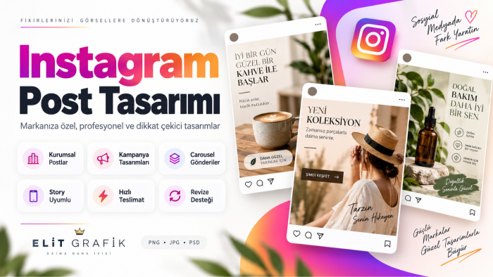 markanıza özel profesyonel Instagram post tasarımı yaparım