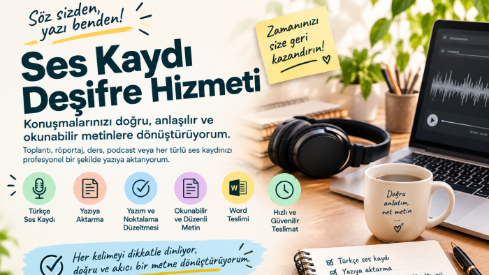 deşifrelerinizi hızlı, hatasız bir şekilde yapabilirim