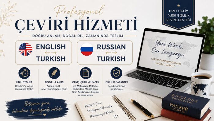 akıcı bir şekilde rusça çeviri yapıyorum