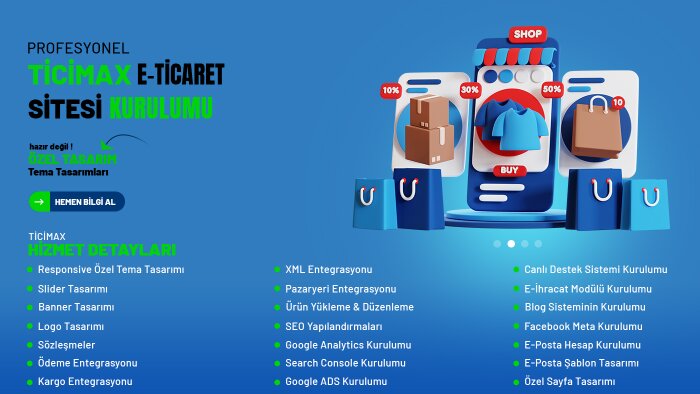 Ticimax e-ticaret sitenizi satışa hazır hale getiriyorum