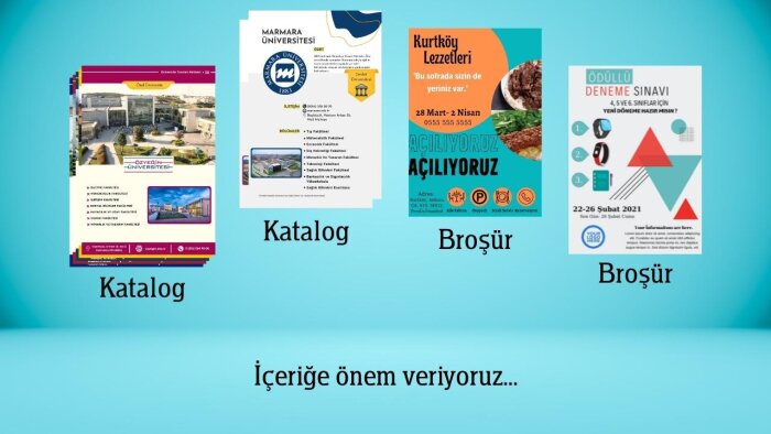 ihtiyacınız için uygun katalog ve broşür tasarlıyorum