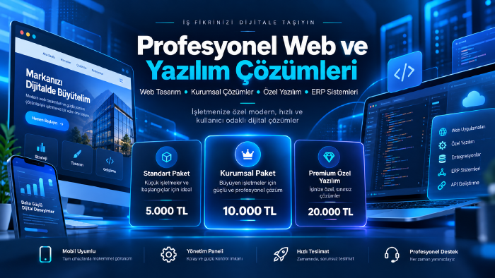 işletmenize özel modern dijital çözümler geliştiriyorum