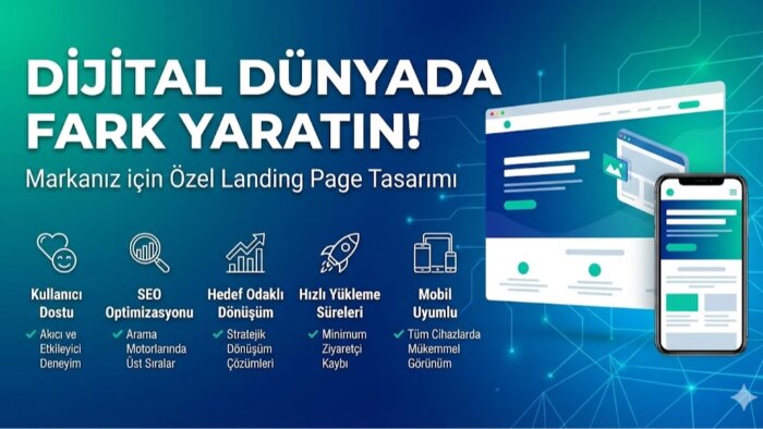 react ya da native ile tasarlanmış landing page sunarım
