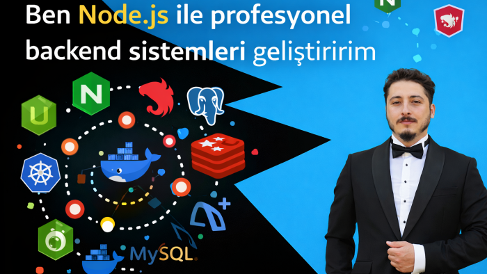 Node.js ile profesyonel backend sistemleri geliştiririm