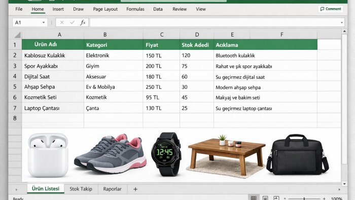 bütün excel işlerini yaparım