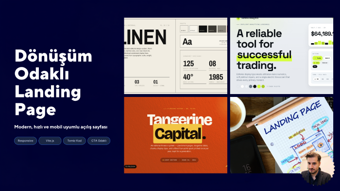 modern ve mobil uyumlu landing page yapabilirim