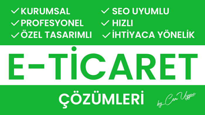 kurumsal, seo uyumlu ve hızlı e-ticaret siteleri  tasarlarım
