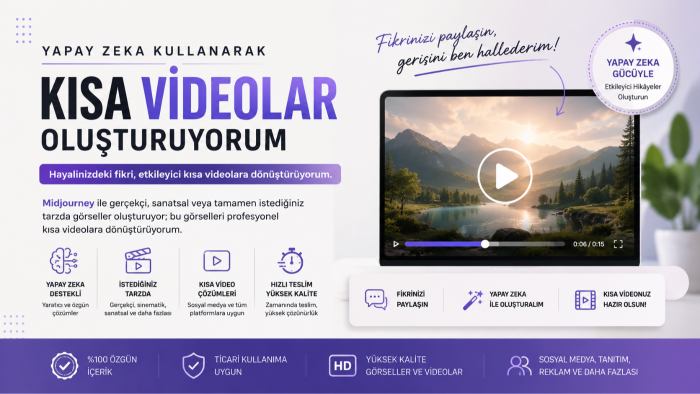 yapay zeka kullanarak kısa videolar oluşturuyorum