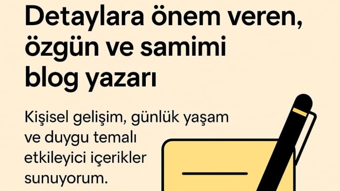 detaylara önem veren özgün ve etkileyici yazılar yazıyorum