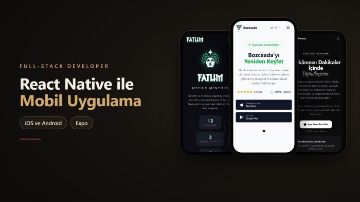 React Native ile iOS ve Android uygulaması geliştiririm